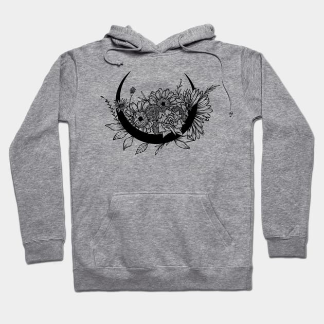 Flowers of the Moon Hoodie by P7 illustrations 